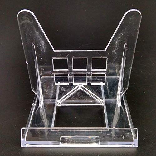 SagaSave 1PCS Clear Plastic Easels or Stand/Plate Holders Adjustable to Display Pictures or Other Items at Weddings, Decoration, Birthdays, Tables,Large