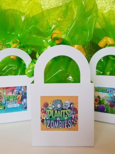12 Plants vs Zombies PVZ PVZ 2 Birthday Party Favor Bags Goody Treat Loot Video Game Candy Stickers