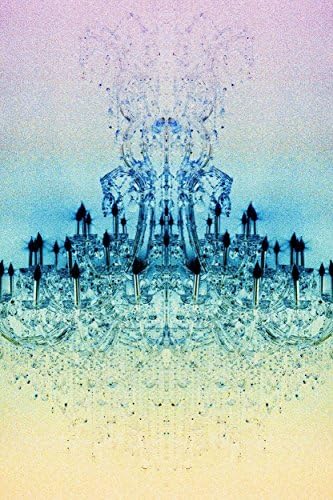 Fluorescent Palace Chrystal Light Blue Artwork, 32" x 48", Metallic