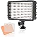 Selens LED Video Light, 168 LED on Camera Photo Light Panel Dimmable for DSLR Camera Camcorder with Battery Adapter, High Brightness, 3200K-5600K Bi-Color, White Filter and LCD Display