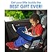 Autozon Kids Travel Tray for Boys Toddler Car Seat Travel Play Tray with Reinforced Solid Surface, Sturdy Side Walls and Removal Mesh Pockets Seatbelt Pillow, Car Sticker, Autozon