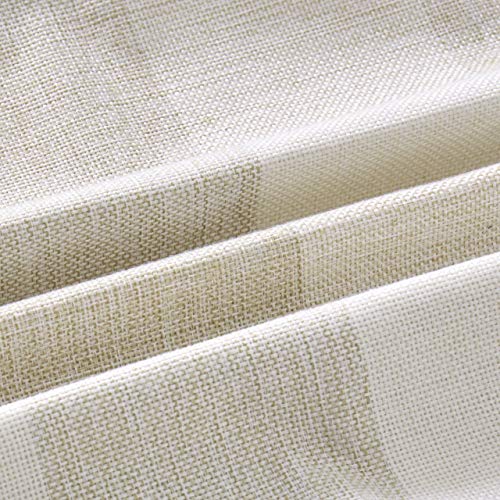 Decorative Classic Retro Checkered Faux Linen Throw Pillow Covers (Set of 2) - Pillow Cover Sham Cushion Cover - Throw Pillow Cover - Sofa Throw Pillow Cover - Square Pillowcase - Cream - 18" x 18"