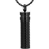 constantlife Cremation Jewelry for Ashes Openable Pill Case Urn Necklace Keepsake Perfume Memorial Pendant Locket Charm Accessories