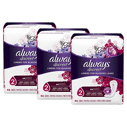 1 Always+Discreet+Incontinence+Liners+Length