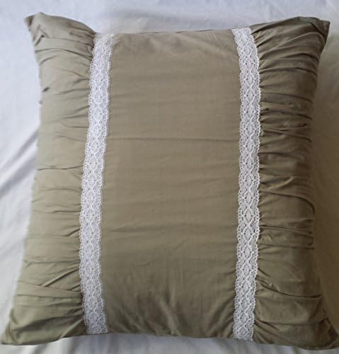 Euro Sham Fits 26 " x 26" Euro Pillow Driftwood Gray: Soft Cotton Design. 1 sham.