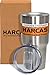 30 oz Stainless Steel Tumbler by Harcas. Double Walled Vacuum Insulated To Keep Drinks Hot and Cold. Best For Travel, Camping, Office or Home Use. Non BPA. Splash Proof Lid.