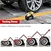 rourlinge 12V DC Air Compressor Pump, 150 PSI Car Digital Display Auto Pump Tire Inflator with Preset Pressure Auto Shut Off Gauge and Emergency Light for Car Tyre, Motorcycle, Bicycle (Black)
