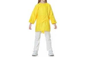 EVGVAT Kids Art Smock Long Sleeve with Pocket Child Chef Bib Apron for Kitchen Cooking Painting