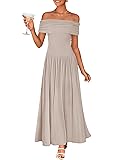 ZESICA Women's Off The Shoulder Maxi Dress 2025