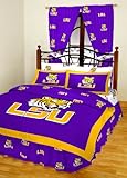 LSU TIGERS Bed-in-a-Bag Comforter, Sheets, 100% COTTON 6 pc Set TWIN