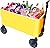 HIO 60 Qt Outdoor Patio Cooler On Wheels, Cooler Cart, Yellow