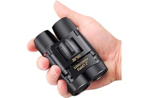 BWEISSTH Small Compact Binoculars for Adults Kids, 30x60 Mini Binocular for Traveling Sightseeing Birds Watching, Night Visio