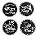 Funny Wine Coasters - Set of 4 Absorbent Ceramic Drink Coasters - Cork Base for Home Decor Accessories