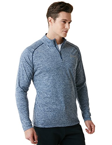 Tesla TM-MKZ02-SDN_X-Large Men's 1/4 Zip Cool Dry Active Sporty Shirt MKZ02 - Thumbnail 3