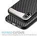 Microseven iPhone X Case, Compatible with iPhone X [Carbon Fiber Finish] [Light Thin Cover] [Non Slip] [Bulit-in Metal Plate Works with a Magnet Mount ] Case for iPhone X (Metal Carbon Fiber)