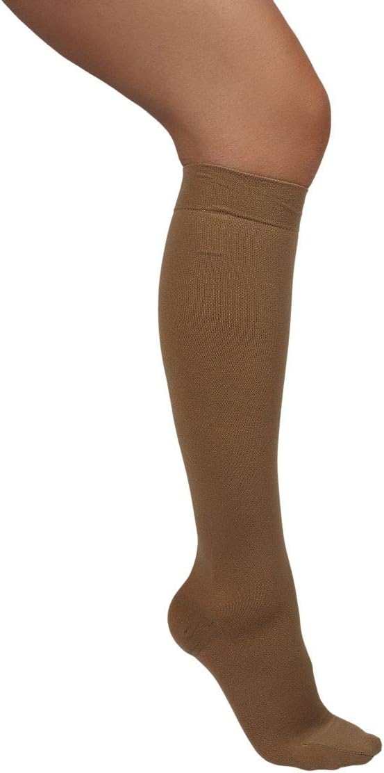 ArmoLine Compression Stockings 20-30 mmHg Open/Closed Toe Class 1 Knee High for Swelling, Varicose Veins, Deep Vein Thrombosis, Pregnancy Flight Travel, Office Work (XL, Closed Toe)