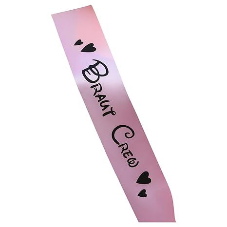 Oblique Unique Braut Schärpe Braut Crew Rosa Hochzeit Junggesellinnenabschied – Motiv wählbar