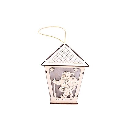 Amazon Com Himpokejg Wooden Log Cabin Ornament Hanging Creative