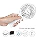 Mini Handheld fan, Hamswan USB Fan- Desk Fan with 3 Speeds, 2 in 1 Standing Base Rechargeable Personal Fan for Office and Travel