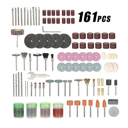 AppleLand 161pcs 1/8" Shank Rotary Tool Accessories Set Sanding Grinding Brushing Polishing Bits Accessory Kit with Storage Box for Dremel Grinder - Quarkscm - Thumbnail 3