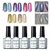 5PCS Pearl Nail Polish Mermaid Gel Manicure Salon Decor Nail Art Elegant Shell Shiny Under Light UV LED Soak Off Gift Set FairyGlo 10ml 001