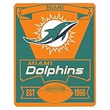 NFL Marquee Logo Lightweight Fleece Blanket (Miami Dolphins)