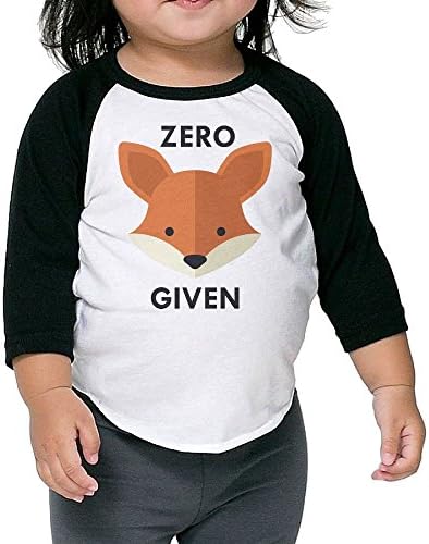 Zero Fox Given 3/4 Sleeves Raglan Toddler Children Kids Custom Round Collar T Shirts Tee Unisex
