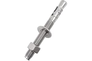 Horiznext 1/2" x 4-1/2" inch Stainless Steel Standard Strong Wedge Anchor, Fasteners for Concrete (4 pcs)