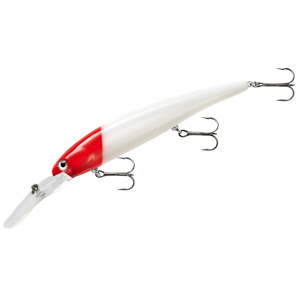 BANDIT LURES Band-It Walleye Deep Minnow Jerkbait Fishing Lure, Fishing Accessories, Dives ro 27-feet Deep, 4 3/4", 5/8 oz, Red Head, (BDTWBD2D81)