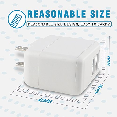 image for Ulimag Phone Wall Charger 24W 3.1A Dual Port USB Travel Wall Charger A