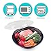 Maredash 34 oz Meal Prep Containers, Food Storage Containers with Airtight Black Lids and Fork Spoon,Lunchbox,Ruseable Meal Prep Containers，Microwaveable and Freezer(50-Pack)
