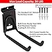 Heavy Duty Garage Storage Slatwall Double Hooks for Ladders, Wall Mounted 9’’ Tool Holder Utility U Hanger Organizer for Bike Bicycle Garden Hose and Folding Chairs (Black)