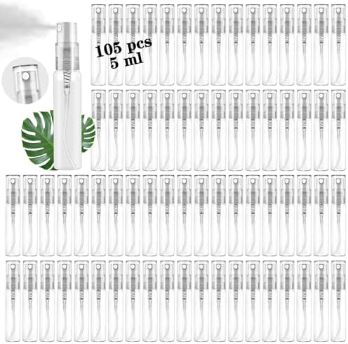 Mini Spray Bottles 105PCS 5ML Clear Glass Perfume Bottles