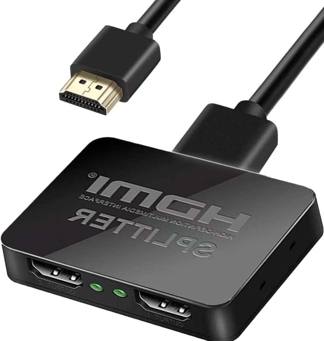 CMYDKOL Splitter 1 in 2 Out, Hemer 4K 3D 1080P HDMI Splitter 1 to 2 for Dual Monitors, HDMI Splitter 1x2 for MacBook, Xbox, PS3/4, Roku Blu-Ray Player