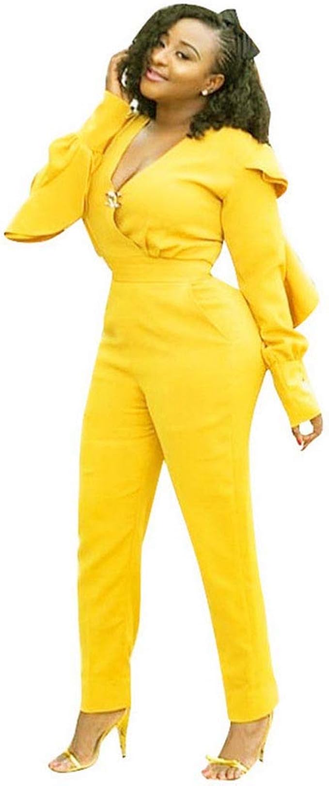 yellow jumpsuits for ladies