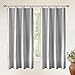 DriftAway Thermal Insulated Blackout Curtain Liner 2 Panels Each Liner Size 50 Inch by 58 Inch Rings Included