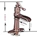BWE Waterfall Bathroom Faucet Single Handle One Hole Sink Faucet Supply Hose Included Lavatory Deck Mount Copper