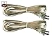 Royal Designs Lamp Cord with Molded Plug, Stripped Ends Ready for Wiring, 12 ft long, Clear Silver, SPT-2 UL Listed, Set of 2