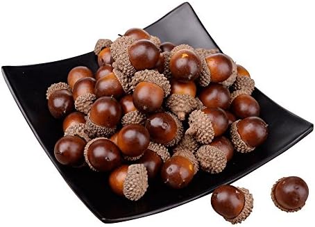 Hotsaleglobal 20pcs Artificial Acorns for Thanksgiving Decor Fall Decorations Display Wedding Parties Holiday Venue Decoration Craft DIY