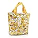 Finex - Set of 2 - Gudetama Lazy Egg Yolk Canvas Zippered Tote with Top Carry Handles Bag - Gym Makeup Diaper Reusable Grocery Lunch