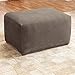 SureFit Stretch Pique Oversized Ottoman Slipcover, Taupe