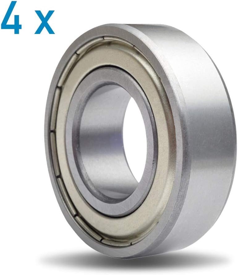 DIY Mechanicals 698ZZ Metal Shielded Deep Groove Ball Bearing 8x19x6mm, 4