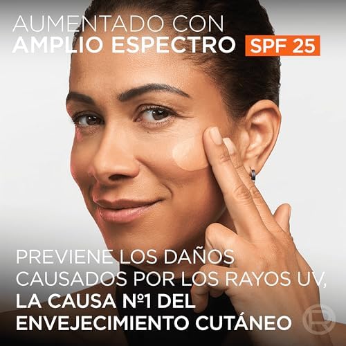 L'Oréal Paris Revitalift Laser SPF 25, Crema de Día Nº1 Anti-Edad Triple Acción, con Pro-Retinol, Ácido Hialurónico y Vitamina Cg, Reduce Arrugas, Reafirma y Reduce Manchas Oscuras, 50ml