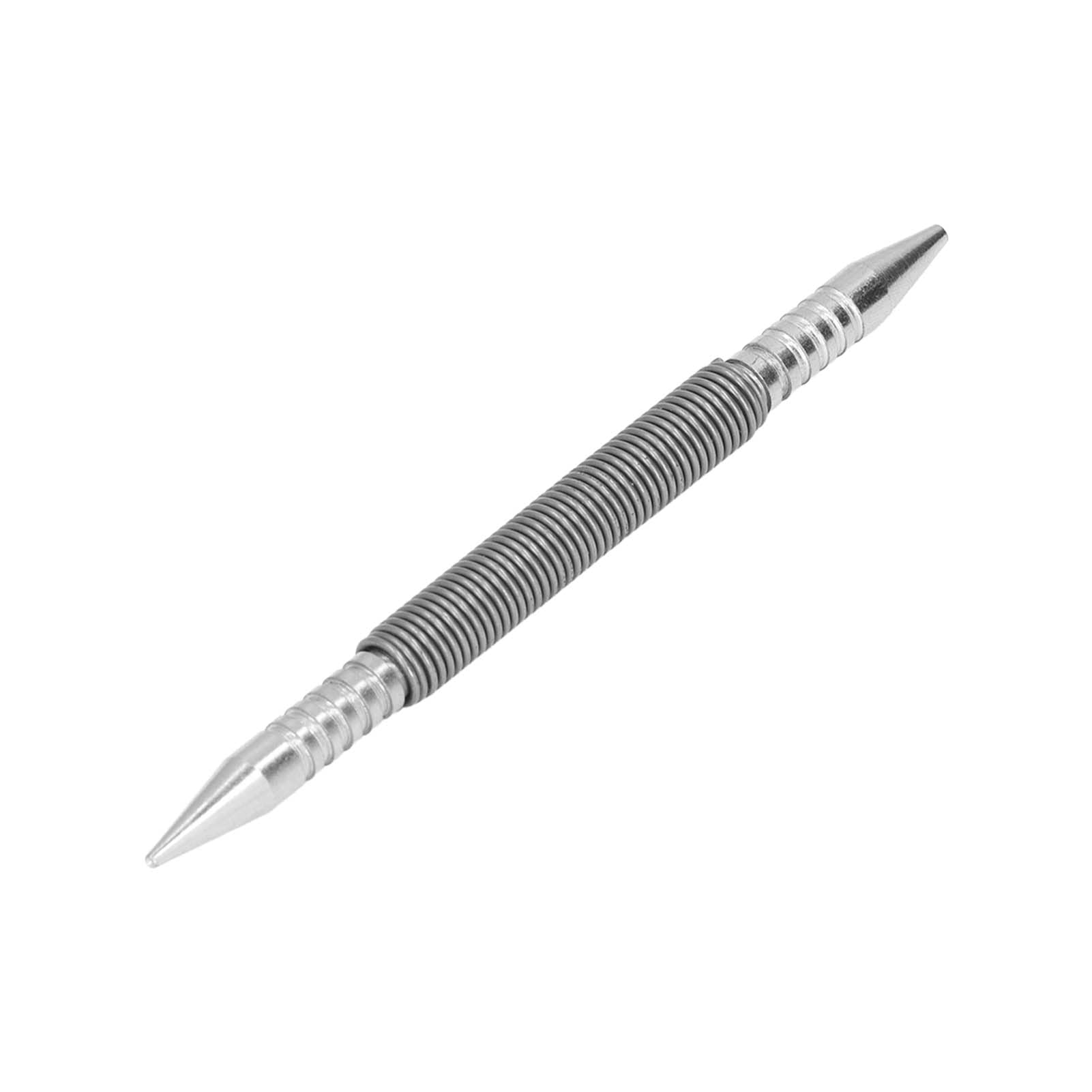 Haosie Nail Punch, Double Head Spring Nail Punch, Small Exquisite Metal Nail Punch Working Tool for Any Carpenter or Crafts Man