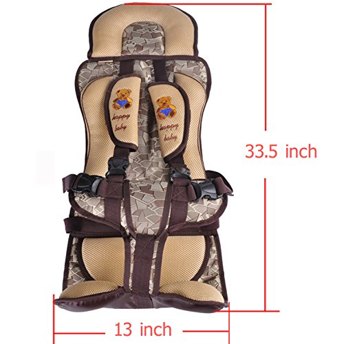 Minch 5 point harness portable child car booster safety seat 3 to 12