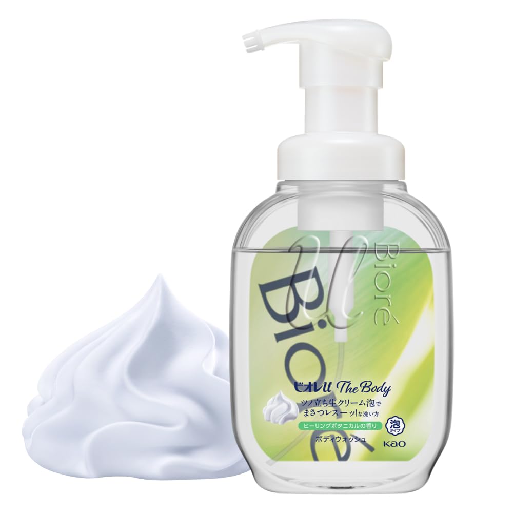 Biore U The Body Foaming Type Healing Botanical Scent, Pump 18.9 fl oz (540 ml), Highly Lubricating Formula Fresh Cream Foam, Body Soap, Refreshing Healing Botanical Scent