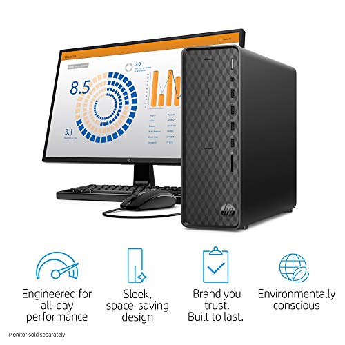 HP Slim Desktop, AMD Athlon Gold 3150U, 8GB RAM, 256 GB SSD, Windows 10 (S01-aF0020, Black) - Image 2