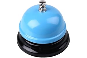 HVOGVOK Restaurant Service Table Bell Bar Bell Desk Kitchen Hotel Counter Reception Restaurant Bar Ring for Service Call Bell (Blue)