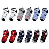 Falari 12 Pairs Boy Toddler Kids Cotton Socks