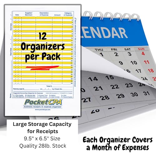 PocketCPA Receipts Organizer & Expense Envelopes. AllinOne Receipt